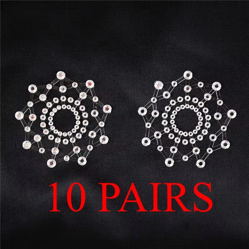 Nipple Cover Pasties - 10 Paar Sexy Transparente Selbstklebende Atmungsaktive