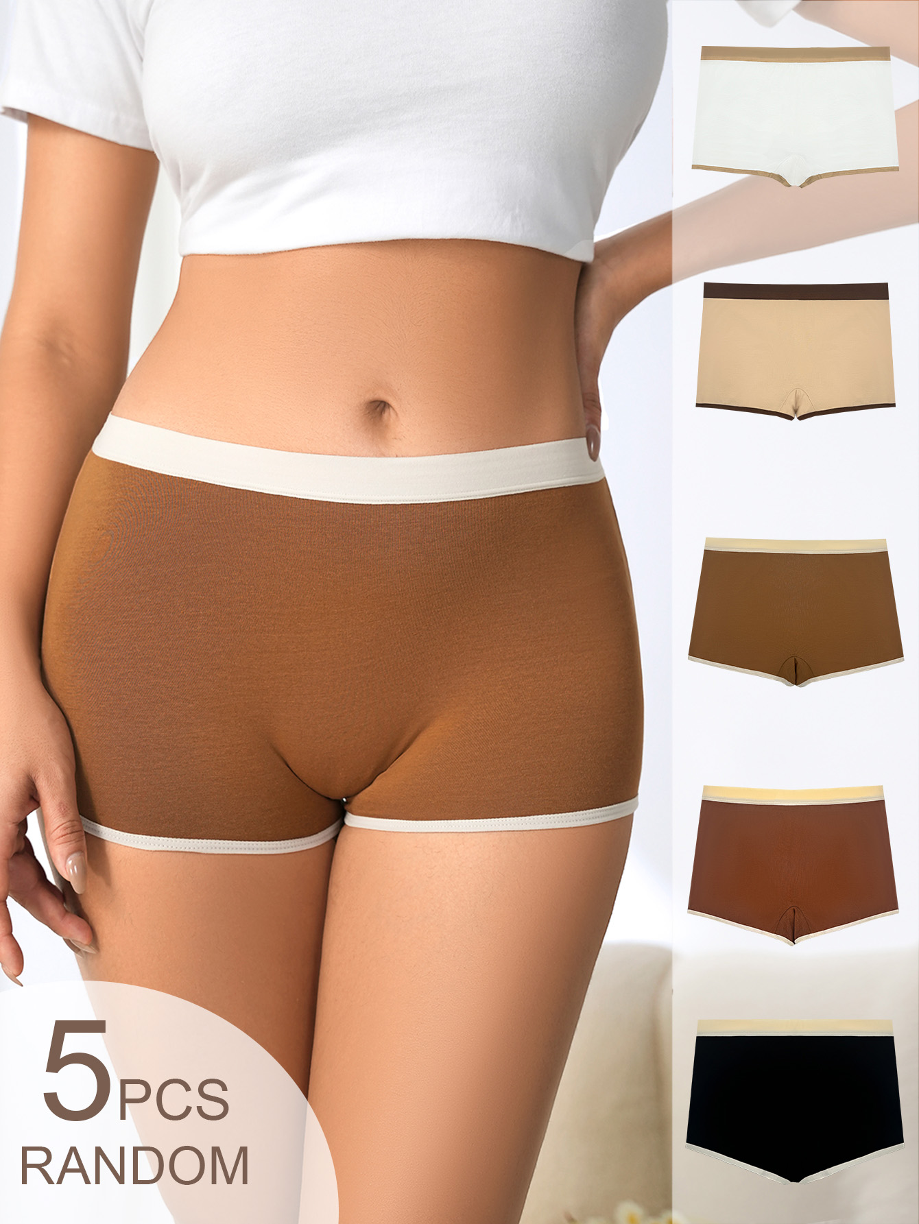 Boyshort Underwear - 5-teiliges Set von Damen-Unterwäsche mit zufälligen